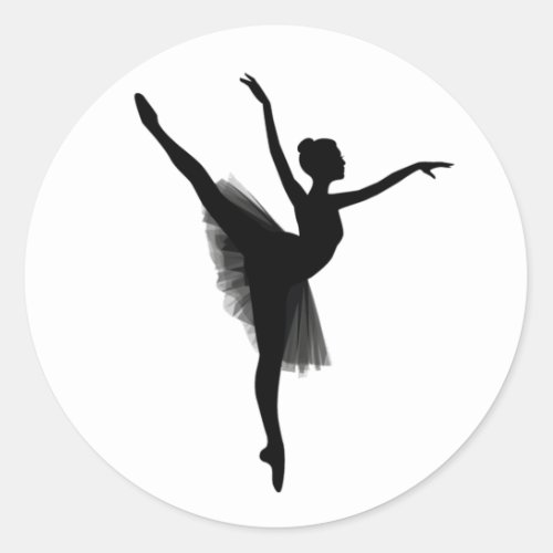 Ballerina Classic Round Sticker