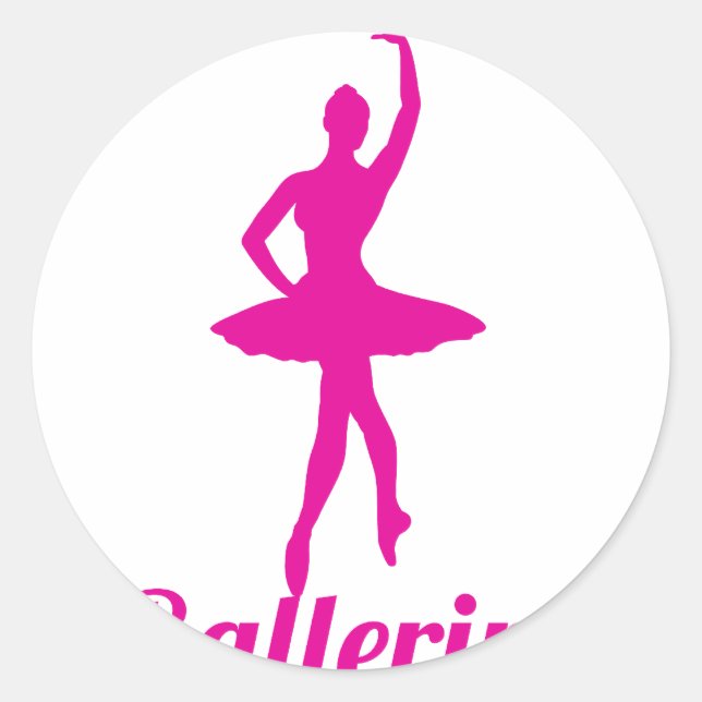 Ballerina Classic Round Sticker (Front)