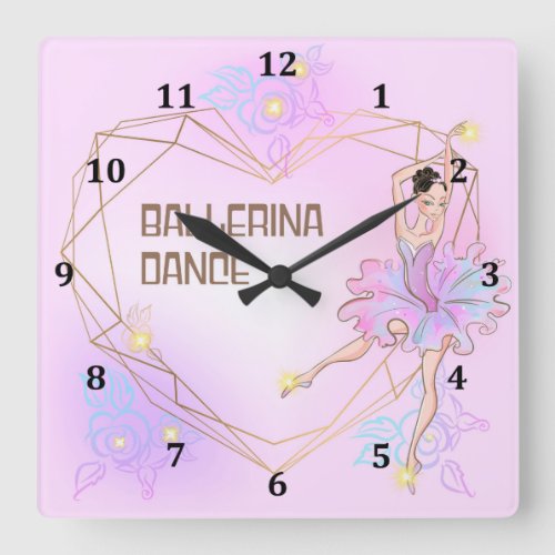 Ballerina Clock for Young Girls Room