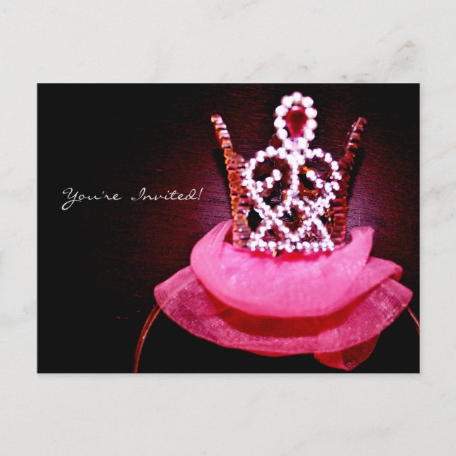 Ballerina Crown Invitation Postcard (Front)