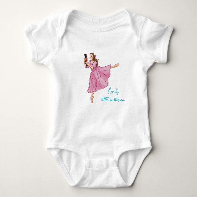 Ballerina - Custom Name Baby Bodysuit (Front)