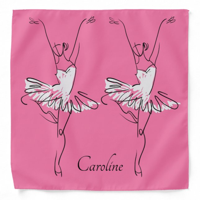 Ballerina custom name & color bandana (Front)