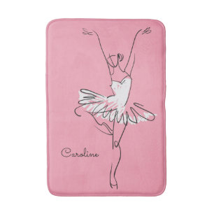Ballerina custom name & color bath mats