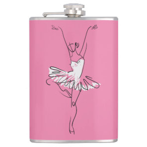 Ballerina custom name & color flask