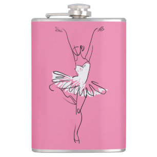 Ballerina custom name & color flask