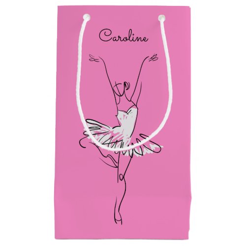 Ballerina custom name  color gift bags