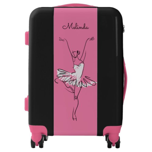 Ballerina custom name  color luggage