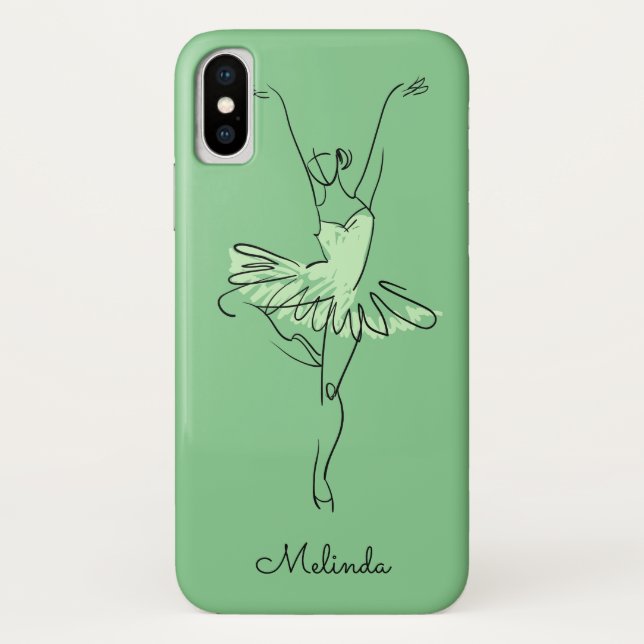 Ballerina custom name & color phone cases (Back)