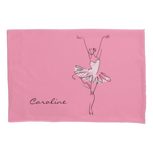 Ballerina custom name  color pillowcases