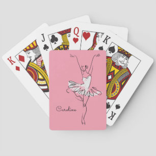 Ballerina custom name & color playing cards