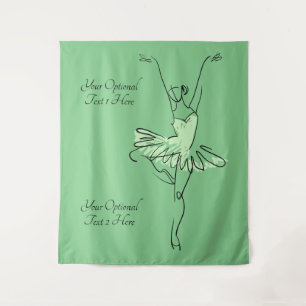 Ballerina custom name & color tapestry