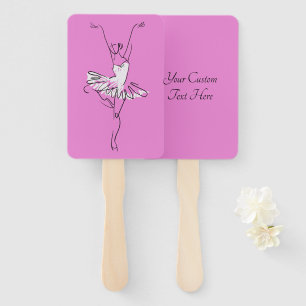 Ballerina custom text & color fan set