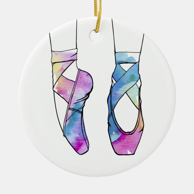 Ballerina Cute Ballet Ceramic Ornament (Front)