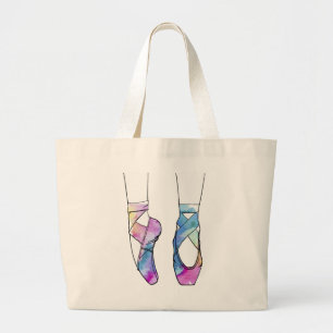 Ballerina Cute Ballet Large Tote Bag
