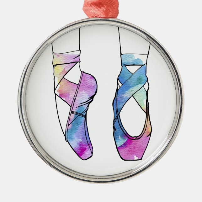 Ballerina Cute Ballet Metal Ornament (Front)