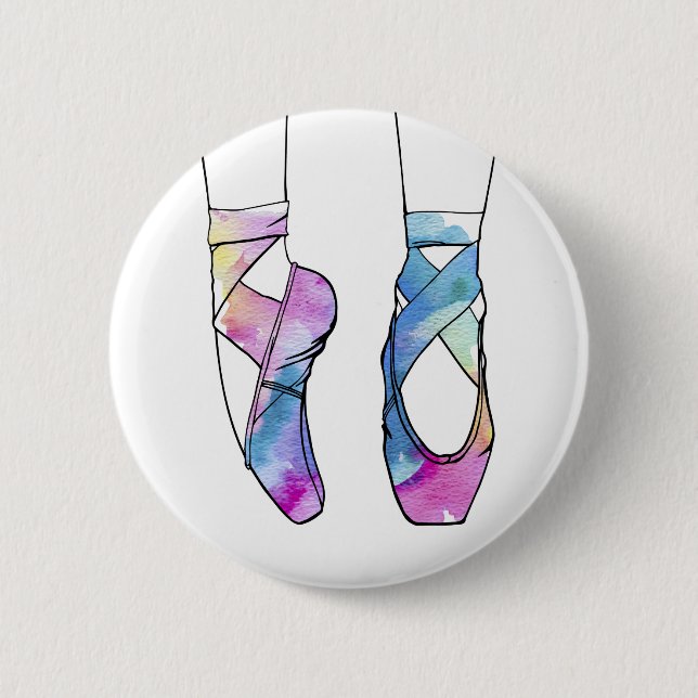 Ballerina Cute Ballet Pinback Button (Front)