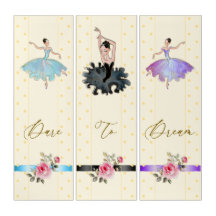 Ballerina Dainty Dreams & Polka Dots - Triptych