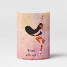 Ballerina Dance Always Pillar Candle