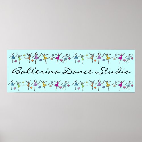 Ballerina Dance Banner Poster