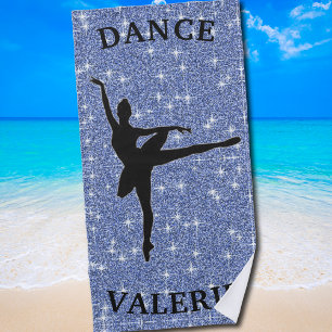 Ballerina Dance Beach Towel with Name
