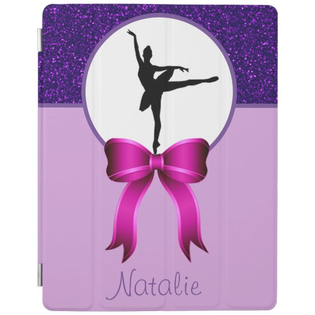 Ballerina Dance Glitter and Bow iPad Smart Cover (Front)