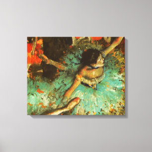 Ballerina Dance Green Dancer Edger Degas Painting Canvas Print