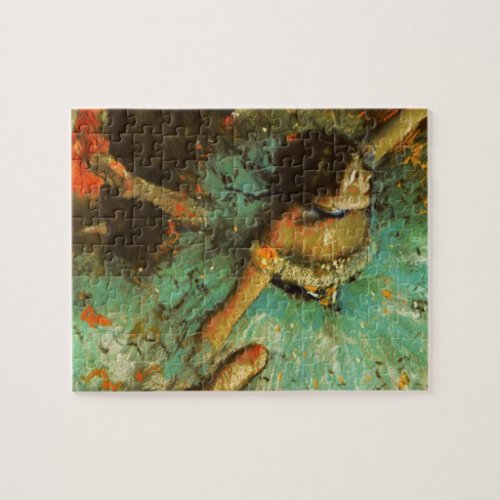 Ballerina Dance Green Dancer Edger Degas Painting Jigsaw Puzzle