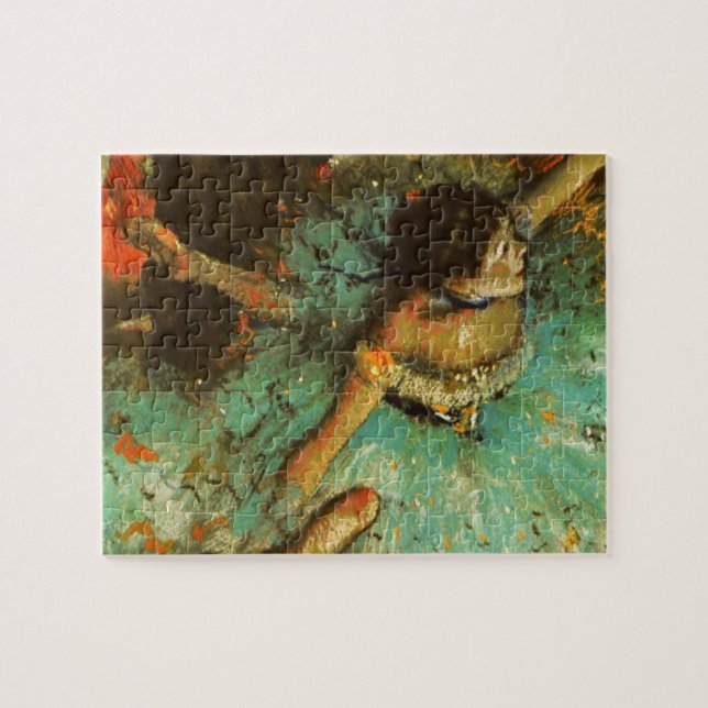Ballerina Dance Green Dancer Edger Degas Painting Jigsaw Puzzle (Horizontal)