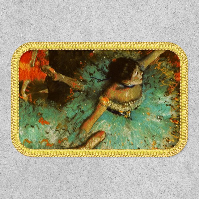Ballerina Dance Green Dancer Edger Degas Painting Patch (Front)