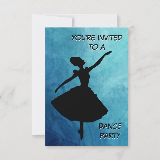 Ballerina Dance Party Invitation (Front)