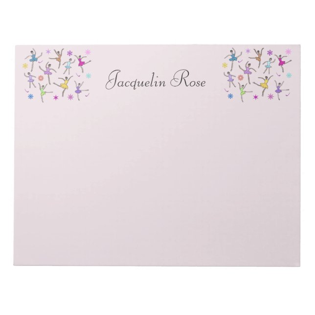Ballerina Dance Personalized Notepads (Front)