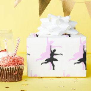 Ballerina Dance Pink & Black Wrapping Paper