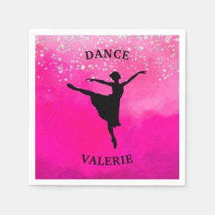Ballerina Dance Pink Ombre Sparkle Napkins