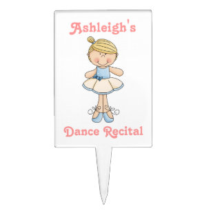 Ballerina-Dance Recital-(Personalize Name) Cake Topper