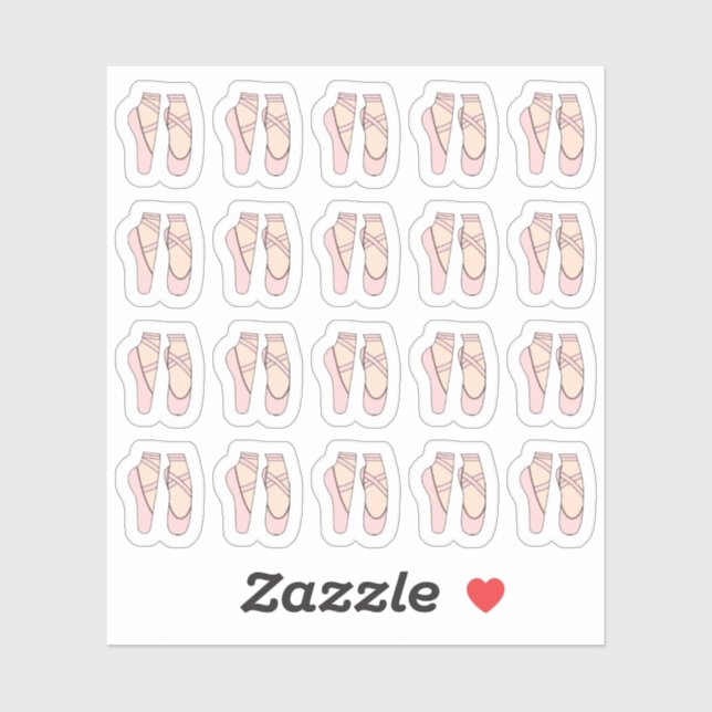 Ballerina Dance Slippers Class Reminder Planner Sticker (Sheet)