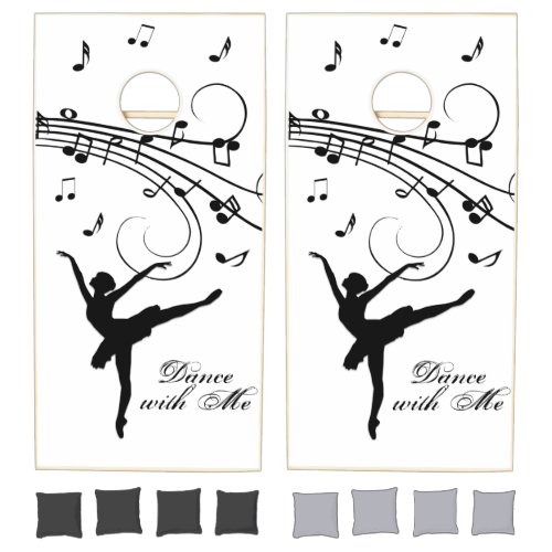 Ballerina Dance with Me Music Note Cornhole Set