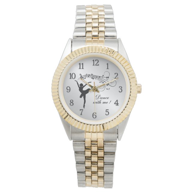 Ballerina Dance with Me  Personalized w Numbers Watch (Front)