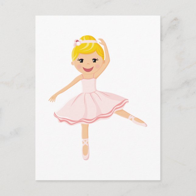 Ballerina dancer blond postcard (Front)