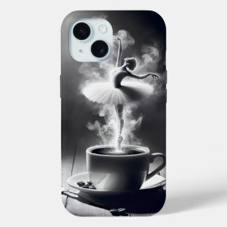 Ballerina Dancer In Coffee iPhone 15 Case