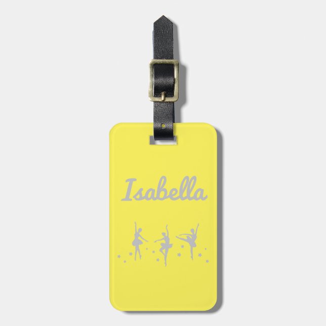 Ballerina Dancer Luggage Tag | Recital Birthday (Front Vertical)