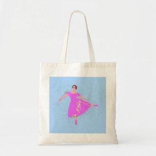 Ballerina Dancer Magenta Pink Dress Tote Bag