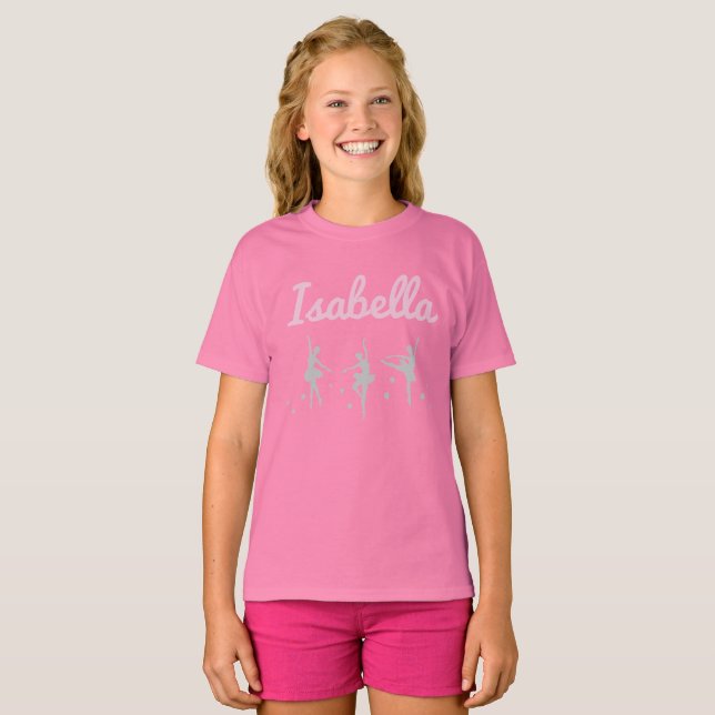 Ballerina Dancer Name Tshirt | Recital Birthday (Front Full)