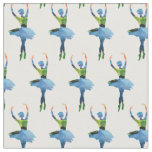 Ballerina Dancer Watercolor Art  Fabric