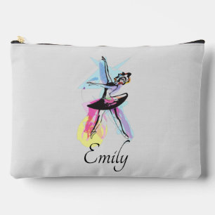 Ballerina Dancer Watercolor Theme Accessory Pouch
