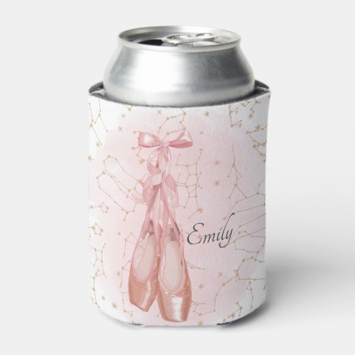 Ballerina Dancer Watercolor Theme Can Cooler