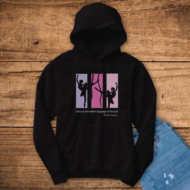 Ballerina Dancers Silhouette Pink Hoodie (Creator Uploaded)