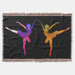Ballerina Dancers Throw Blanket