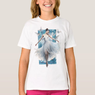 Ballerina dancing among a swarm of butterflies T-Shirt