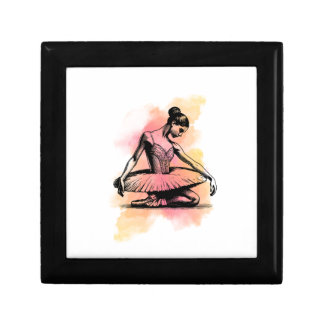 Ballerina Dancing in Color Gift Box