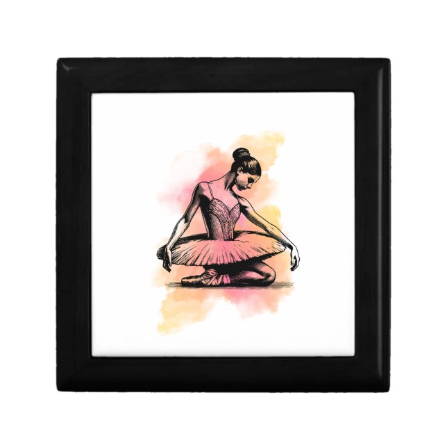 Ballerina Dancing in Color  Gift Box (Front)